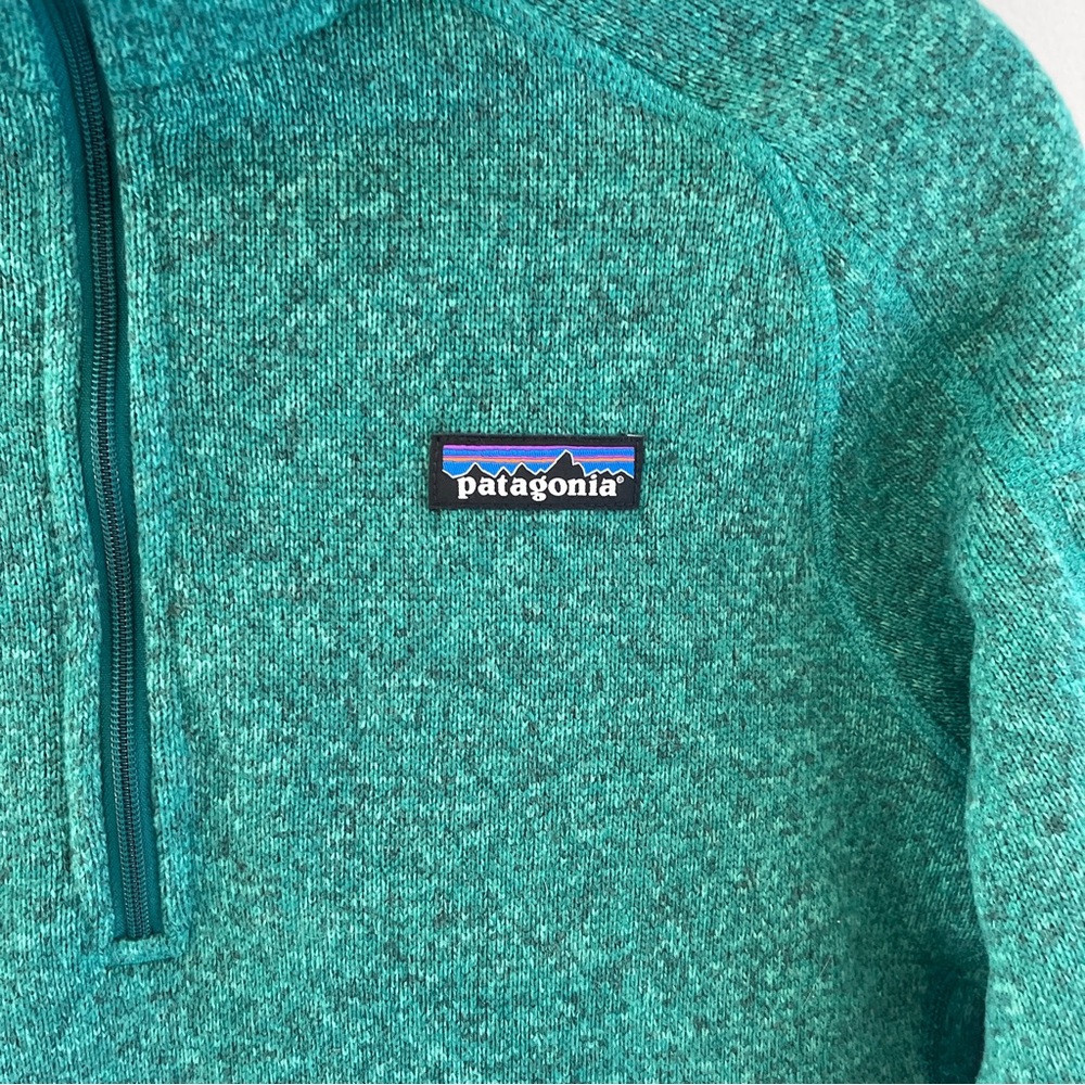Patagonia Better Sweater 1/4 Zip Fleece Womens Size Medium Green Style #25617 - Picture 2 of 11